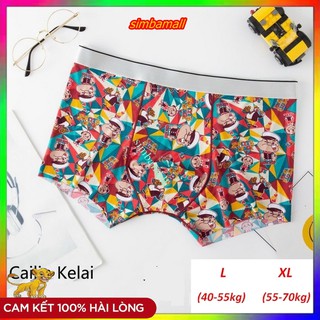 sịp đùi nam hoạt hình thun lạnh cao cấp - sịp nam họa tiết cao cấp, sịp đùi nam cao cấp