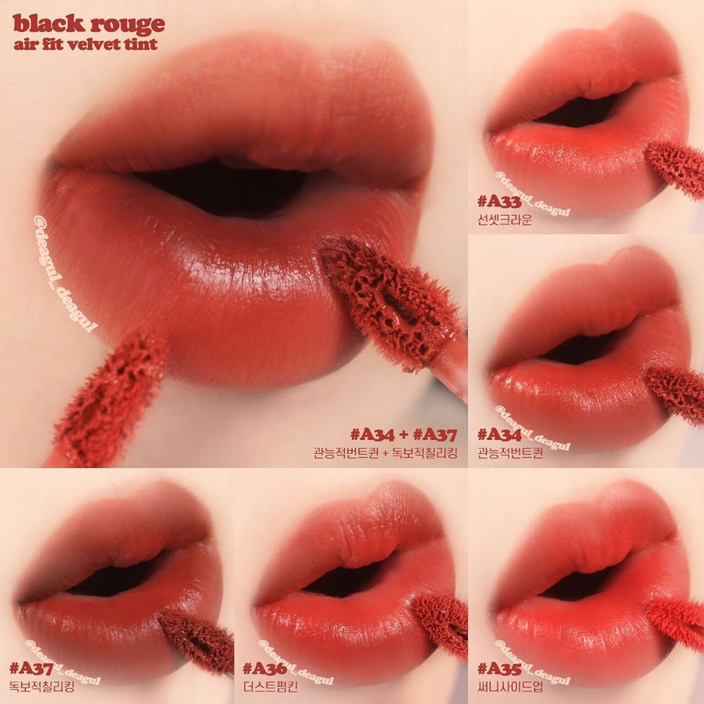 SON KEM LÌ BLACK ROUGE VELVET TINT VER 7