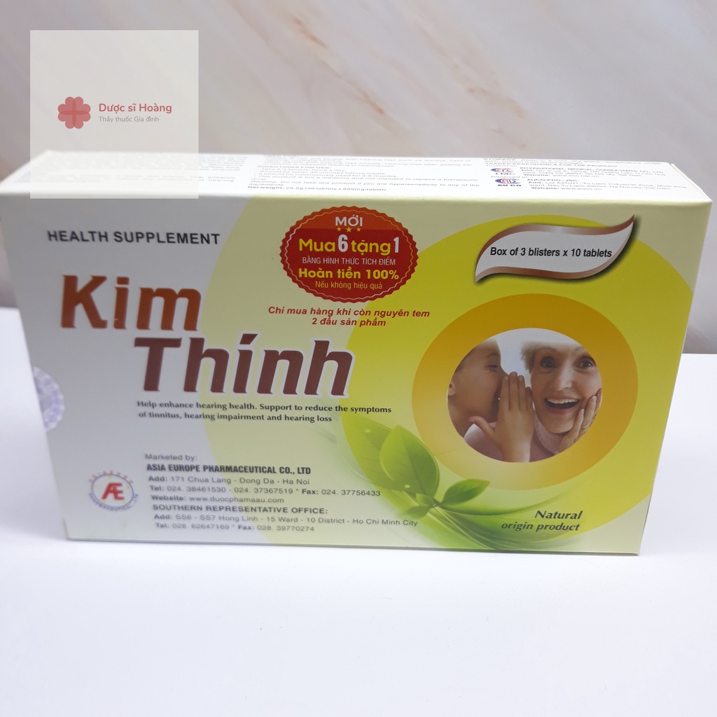 KIM THÍNH - Hỗ trợ tăng cường thính lực Hộp 30 viên