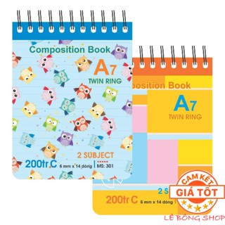 Sổ lò xo Klong Composition Book A7 - 200 trang