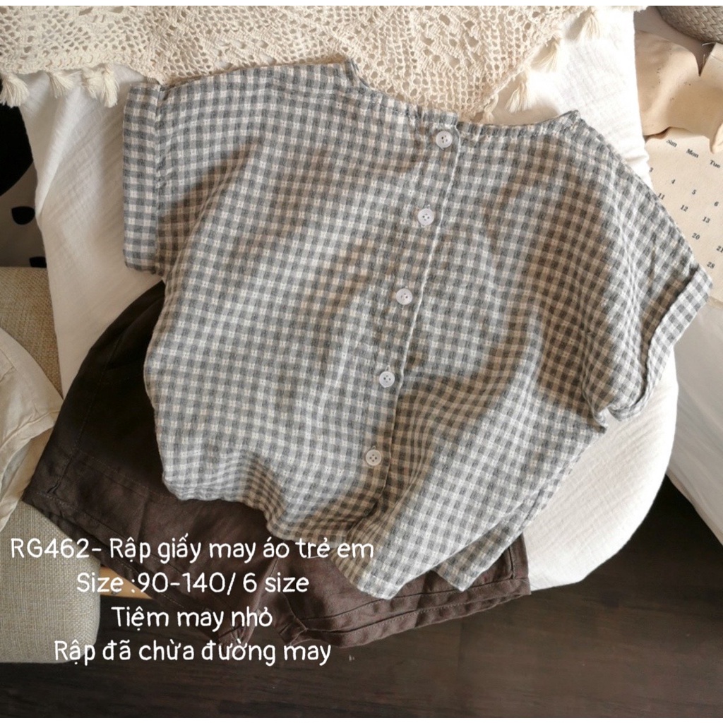 RG462_Rập giấy may áo tay liền trẻ em