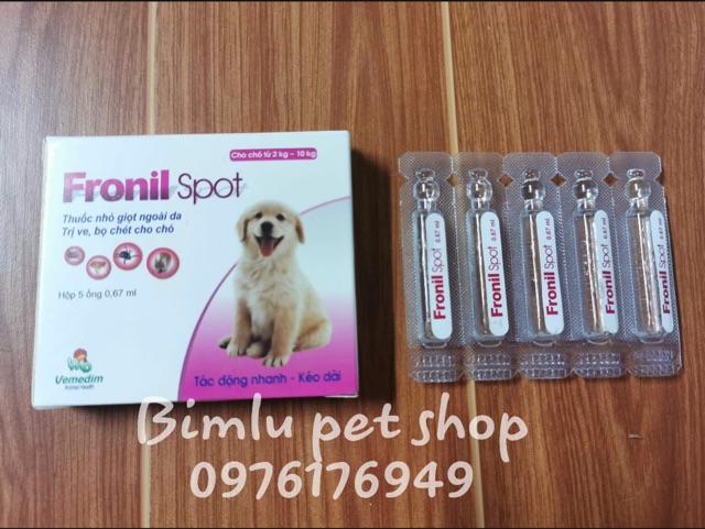 Nhỏ gáy trị ve giận cho chó mèo fronil spot - thuốc thú y