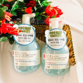ILLIYOON Sữa tắm gội dạng bọt Ceramide Ato Bubble Wash & Shampoo 400ml từ Hàn Quốc dùng được cho trẻ em
