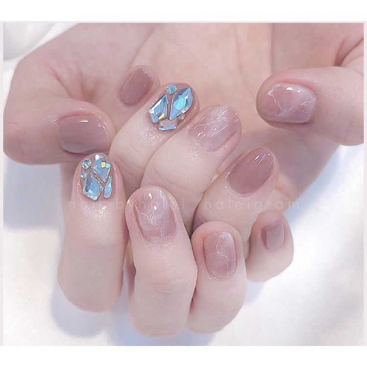 Khay Đá Khổi Mix Đá Chân Bằng Đính Nail 7 Màu Trang Trí Móng ANGELICA KCBDK