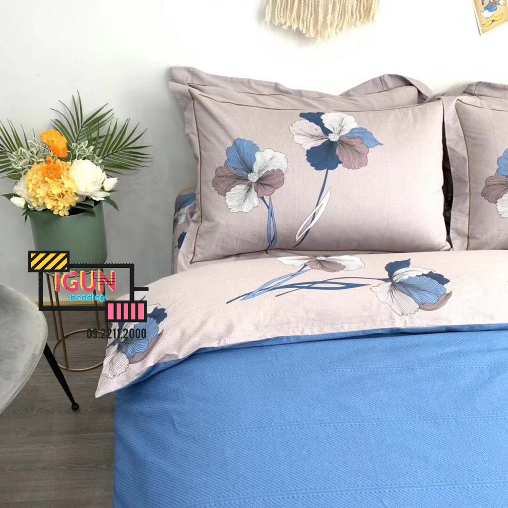 Bộ Chăn Ga Gối 4 món COTTON ORGANIC CỎ BA BÔNG SANG TRỌNG 100% Hàn Quốc | BigBuy360 - bigbuy360.vn