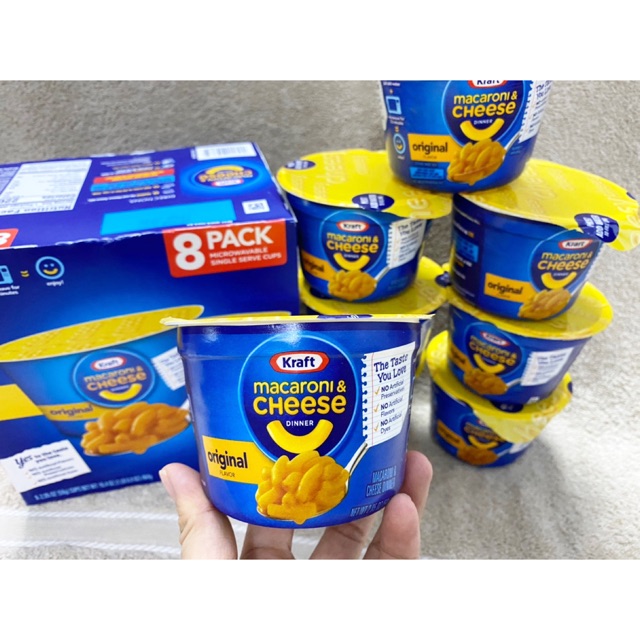 Nui ăn liền Kraft Maccaroni Cheese 58gram.