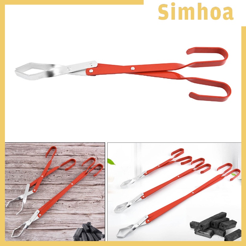 [SIMHOA]Campfire Tongs Log Grabber Firewood Fire Pit Tools Camping Fireplace Tools