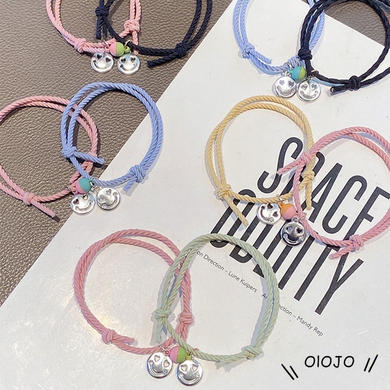 Set 2 Vòng Tay Nam Châm Mặt Cười Dễ Thương