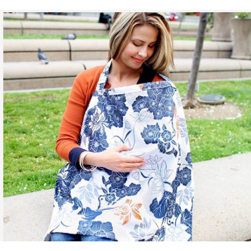 Khăn choàng, áo choàng che cho bé bú VẢI ĐẸP, MỊN, COTTON THOÁNG KHÍ