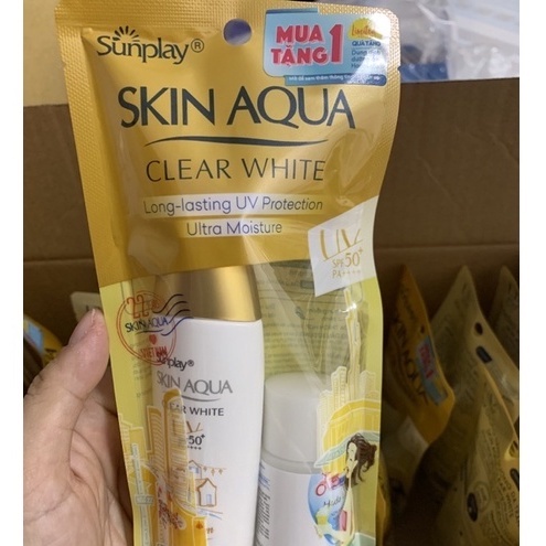 Kem Chống Nắng Sunplay Skin Aqua Clear White SPF50+ 25g - Dưỡng Ẩm Tốt Hơn, Thấm Nhanh Hơn