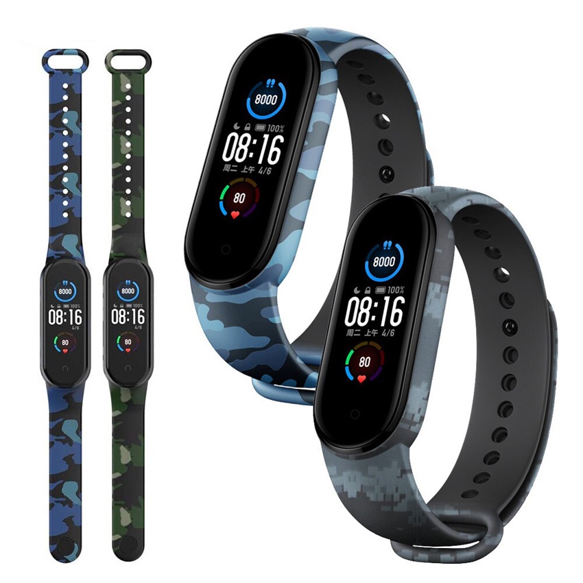 Dây đeo tay mi band 5 Camo