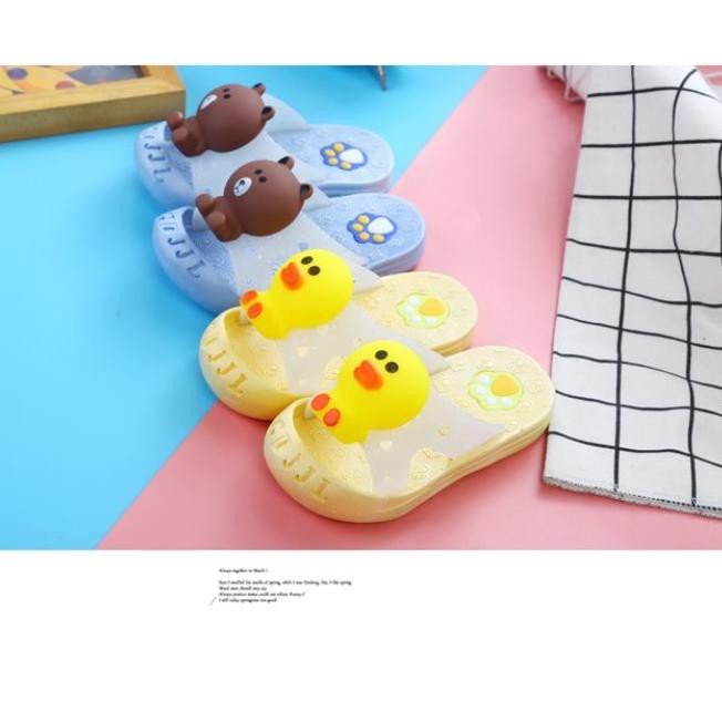 Giày Sandal Hình Gấu Brown Cony Sally Line Đáng Yêu Dành Cho Trẻ Dễ Thương