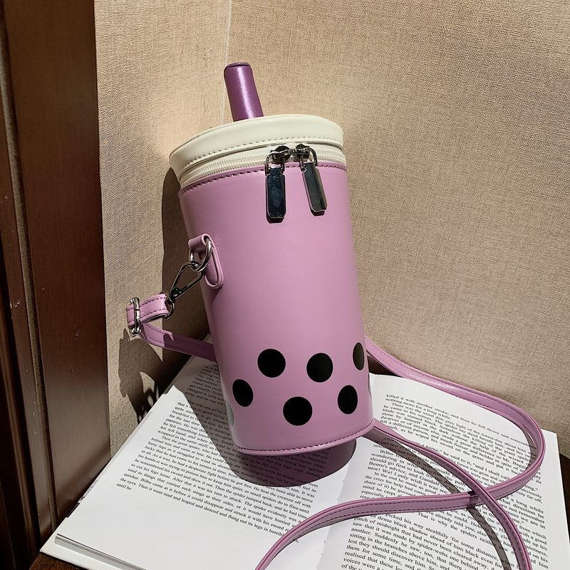 Túi Đeo Chéo Hình Ly Trà Sữa Dễ Thương Sáng Tạo Cho Nữ