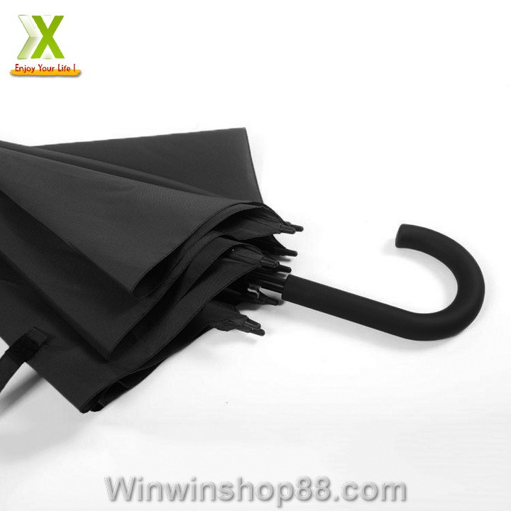Dù đen trơn cán dài 90cm - Muasamhot1208