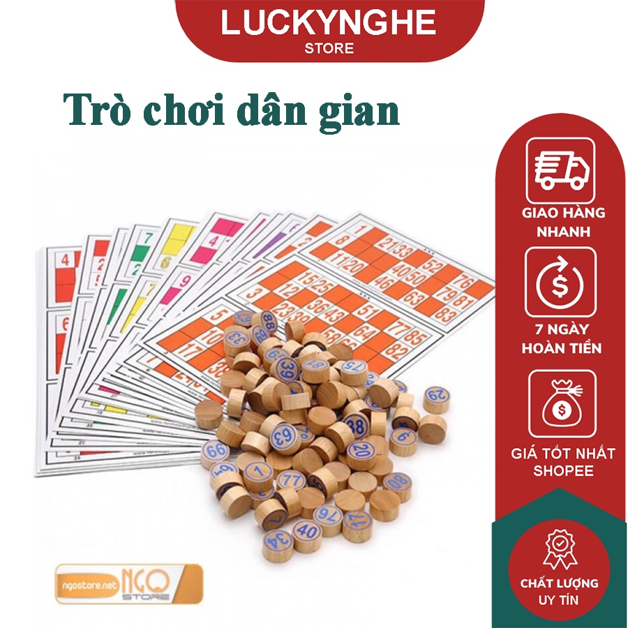 Trò chơi dân gian - bộ bầu cua tôm cá lắc bầu cua, boardgame, lô tô - đồ chơi trẻ em bfun