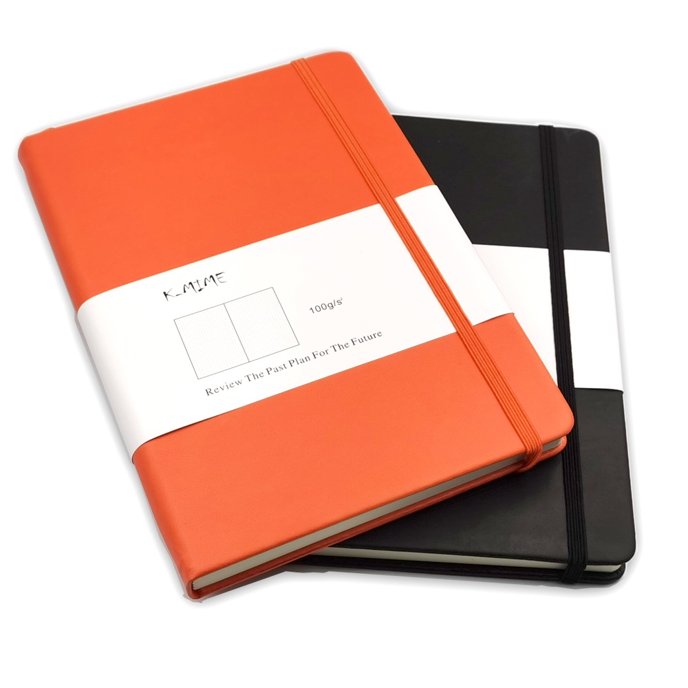 Bullet Journal Notebook A5 Công cụ lập kế hoạch hàng tuần Máy tính xách tay chấm Bao da PU 192 trang