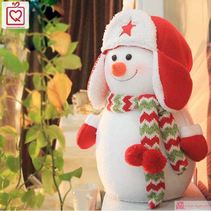 Người tuyết bông giáng sinh trang trí Noel quà tặng noel dễ thương (cao 45cm/ 32cm/ 23cm)