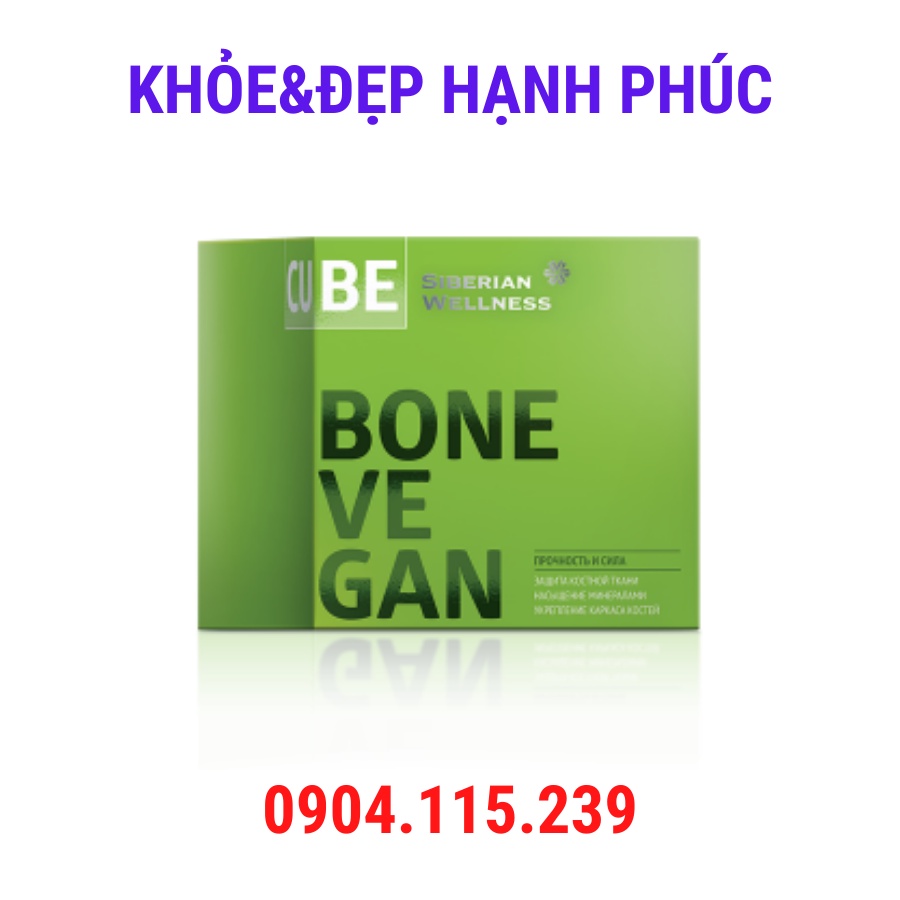 Thực phẩm bảo vệ sức khỏe 3D Bone Vegan Cube – 30 túi/hộp – 5 viên/túi