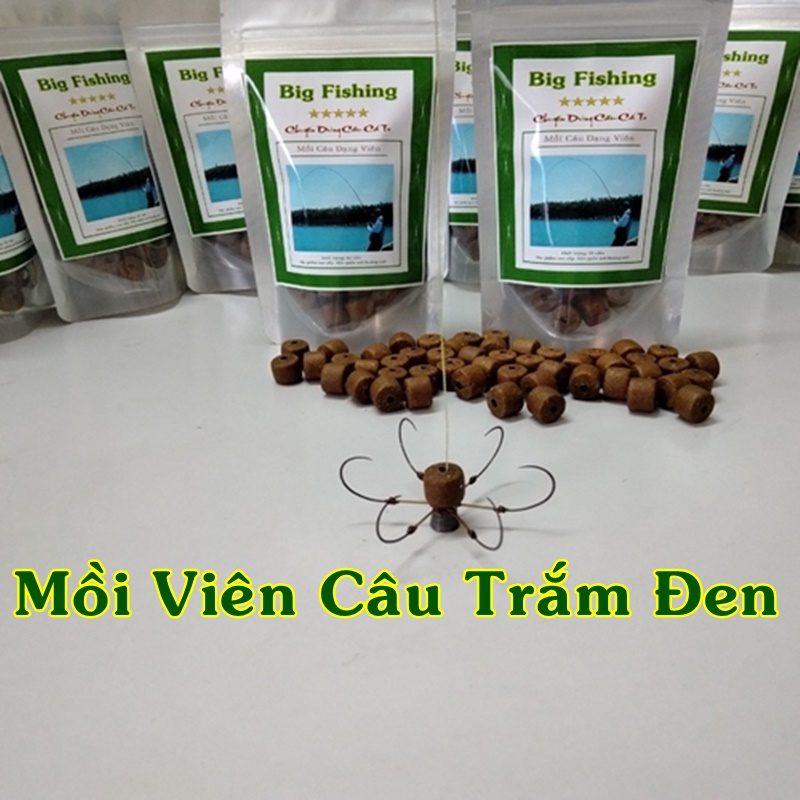 Mồi câu cá trắm đen, mồi câu cá chép . Túi 50 viên. thính câu cá trắm đen, cách câu cá