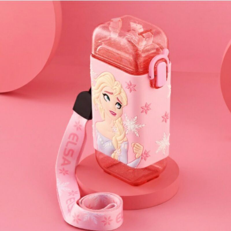 Bình nước Diller chống sặc Elsa chính hãng Disney 280ml siêu xinh