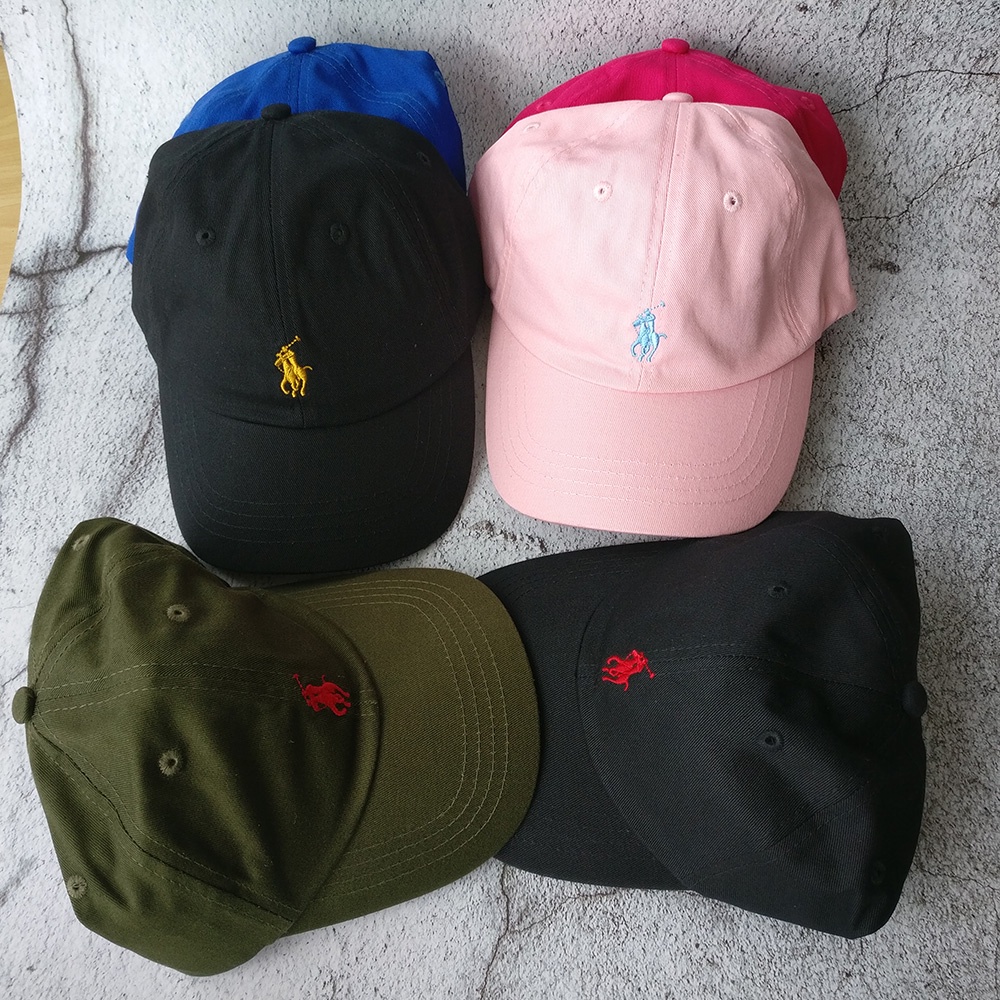 Mũ Lưỡi Trai Bóng Chày Polo Dây Da Thêu Hình Ngựa Pony Rider Có Thể Điều Chỉnh