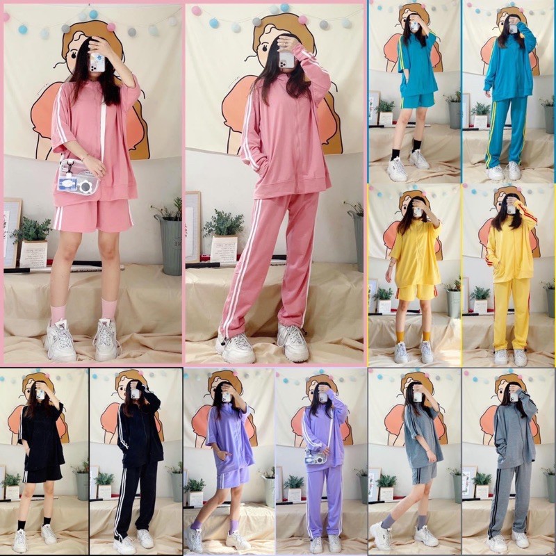 Set Thể Thao Line Dài-Ngắn Kèm Ảnh Thật