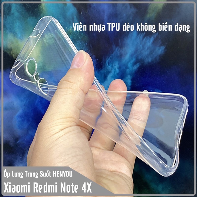 Ốp lưng cho Xiaomi Redmi Note 4X HENYOU Trong Suốt Chống Sốc