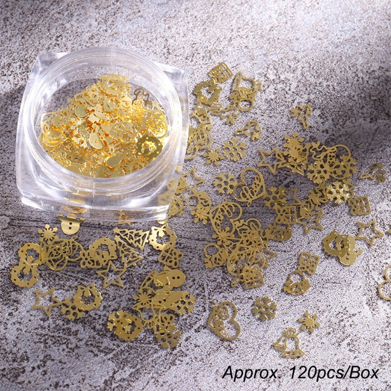 Phụ Kiện Trang Trí Móng Tay 3D Hình Hoa Tuyết Tuần Lộc Giáng Sinh