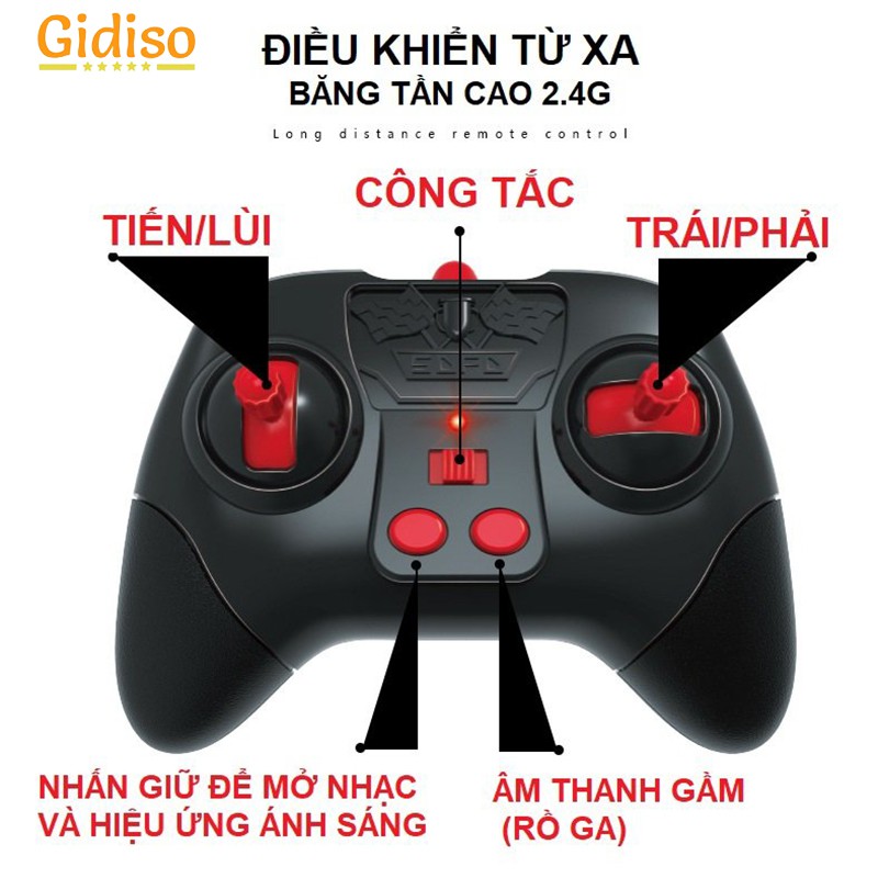 Xe Ô TÔ Địa Hình 4WD Điều khiển từ xa có 2 Chế Độ Điều Khiển Remote và Bằng Tay 2in1 NKT480 - GIDISO