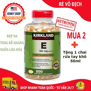 🍓[HSD 2025] Vitamin E 400 IU Kirkland 500 Viên Của Mỹ