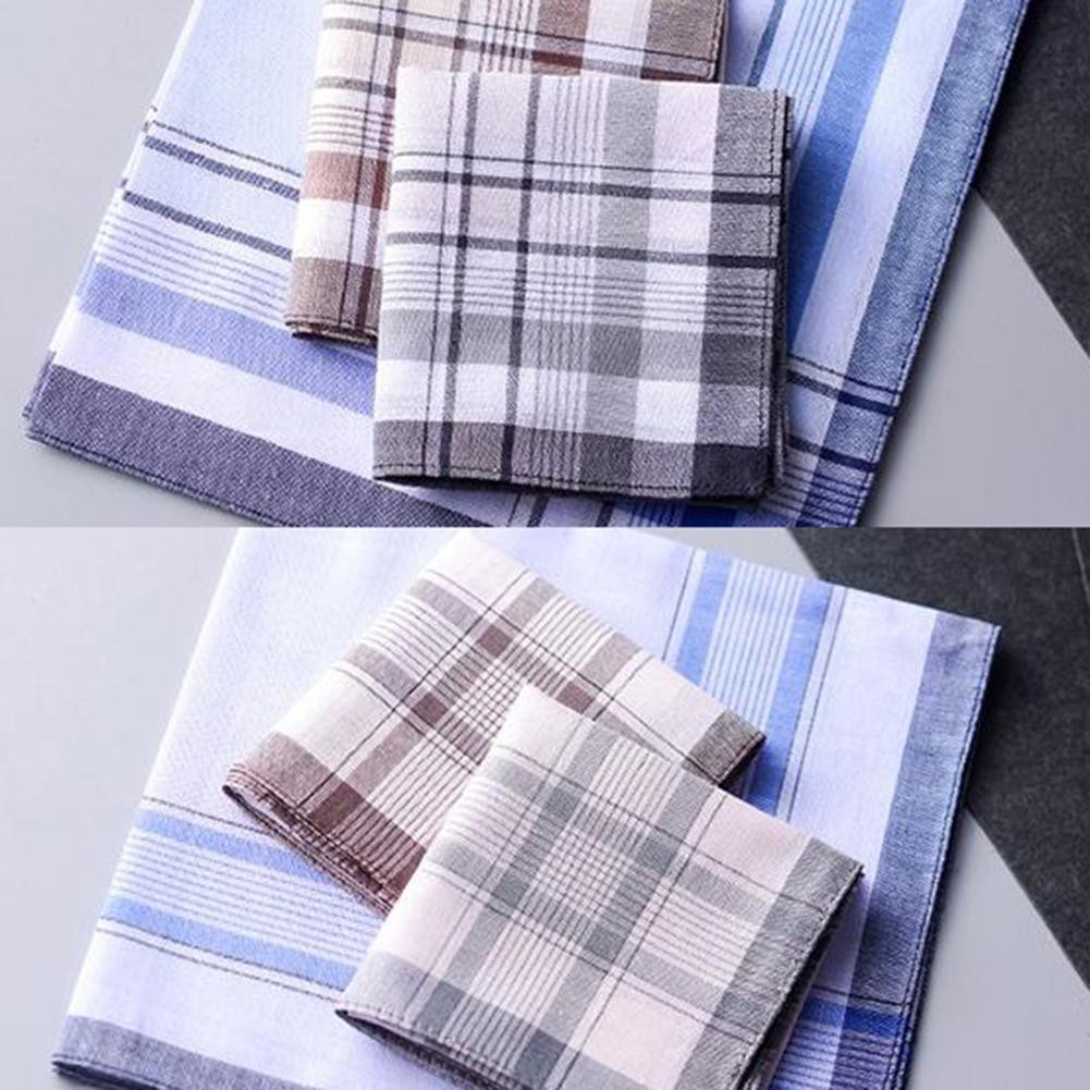 Set 5 Khăn Tay Cotton Họa Tiết Sọc Vuông 38x38cm