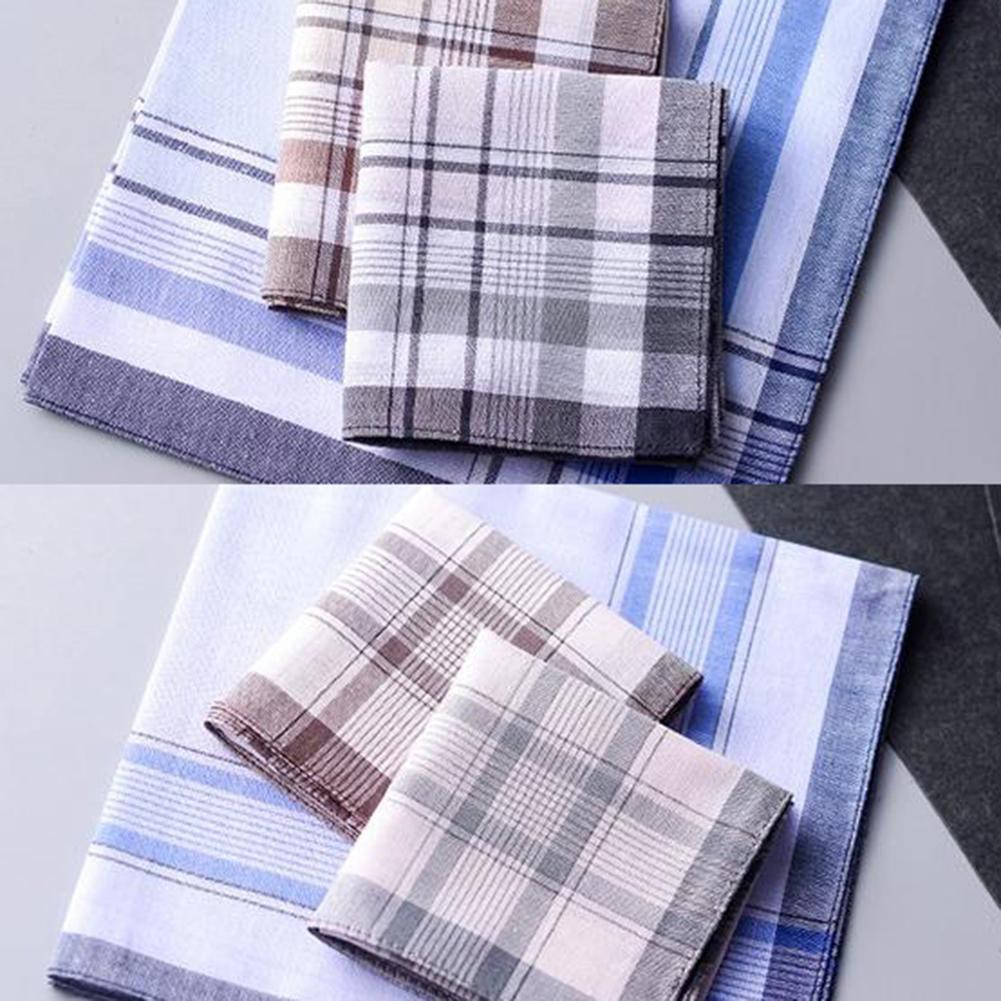 Set 5 Khăn Tay Cotton Họa Tiết Sọc Vuông 38x38cm