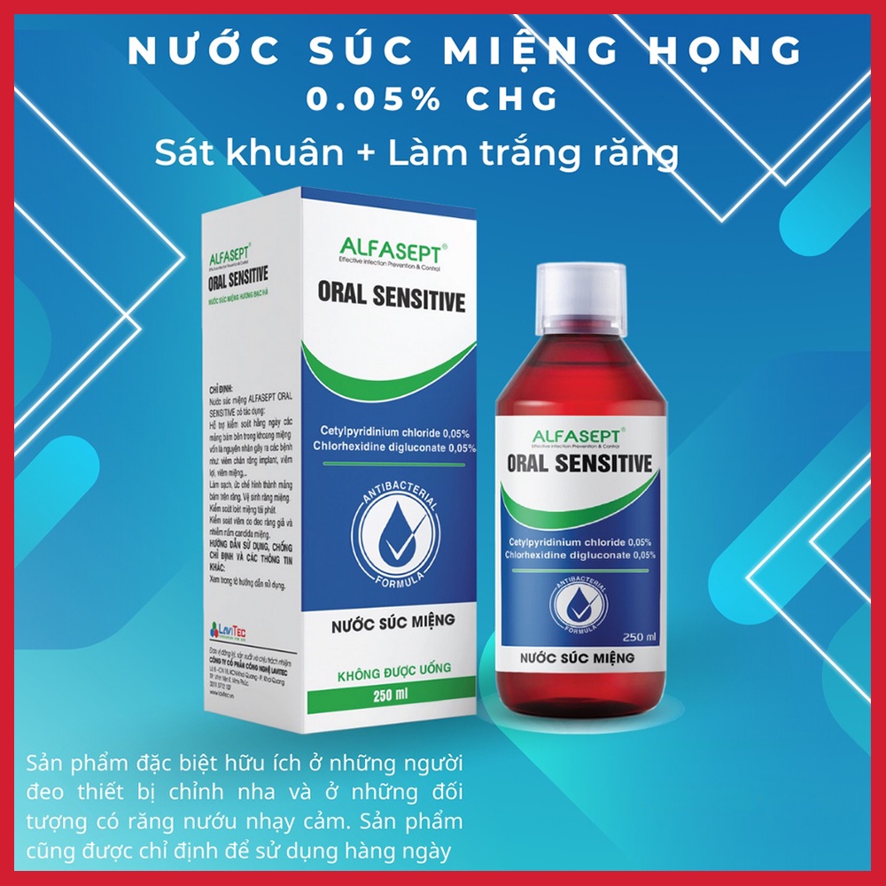 Nước súc miệng ALFASEPT Oral Sensitive 250ml