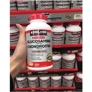 Viên Uống Bổ Khớp Kirkland Glucosamine 1500mg Chondroitin 1200mg 220 Viên