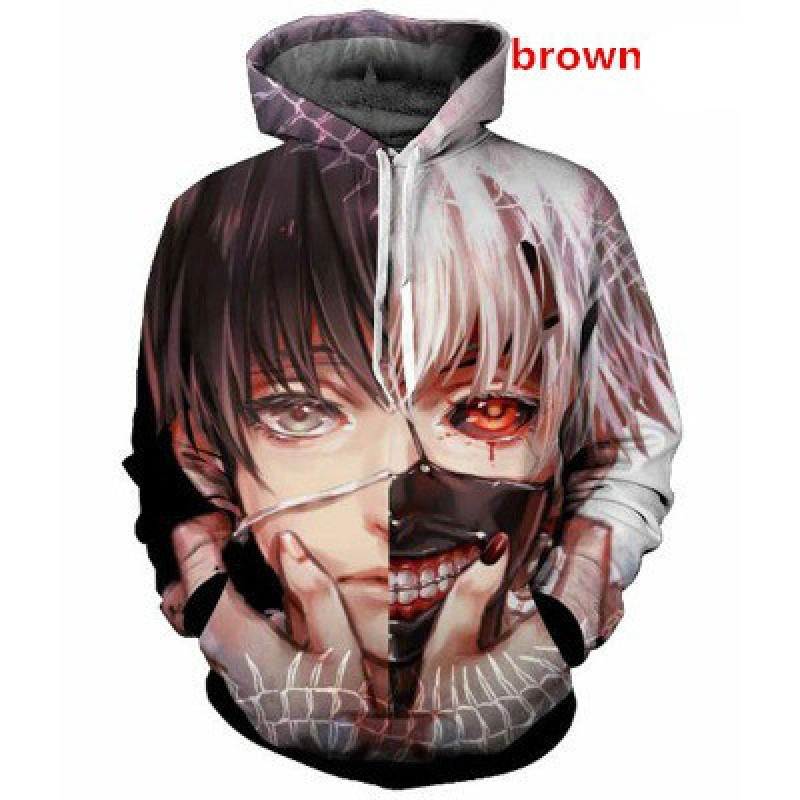 Áo Hoodie In Hình Nhân Vật Phim Tokyo Ghoul 3d Cá Tính