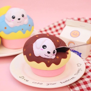 Squishy Cupcake cún trắng