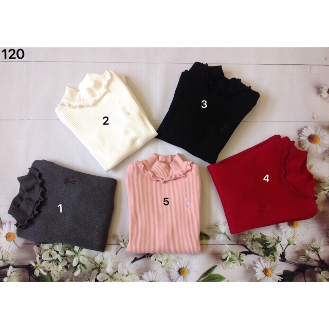 (Sale) áo len cổ bèo bé gái