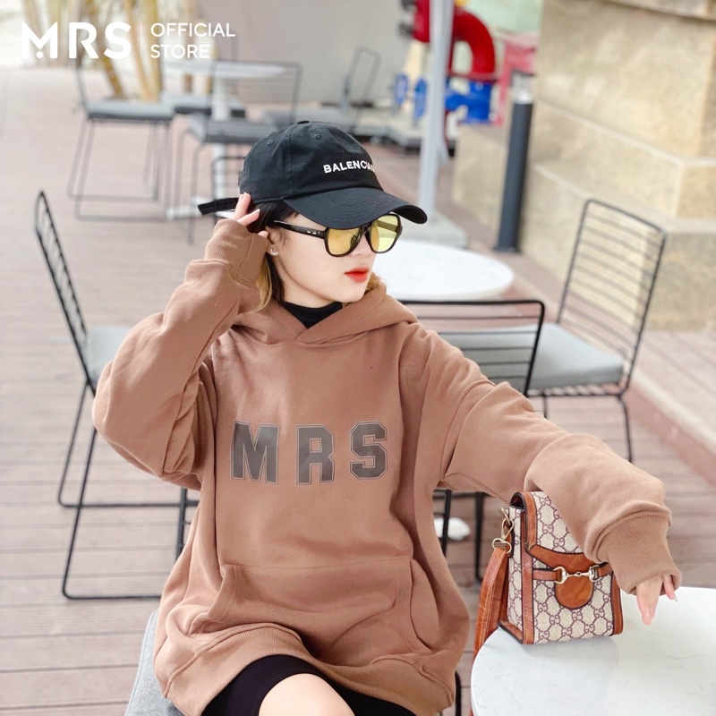 Áo hoodie MRS unisex, cotton nỉ bông dày, mũ 2 lớp MRA003U
