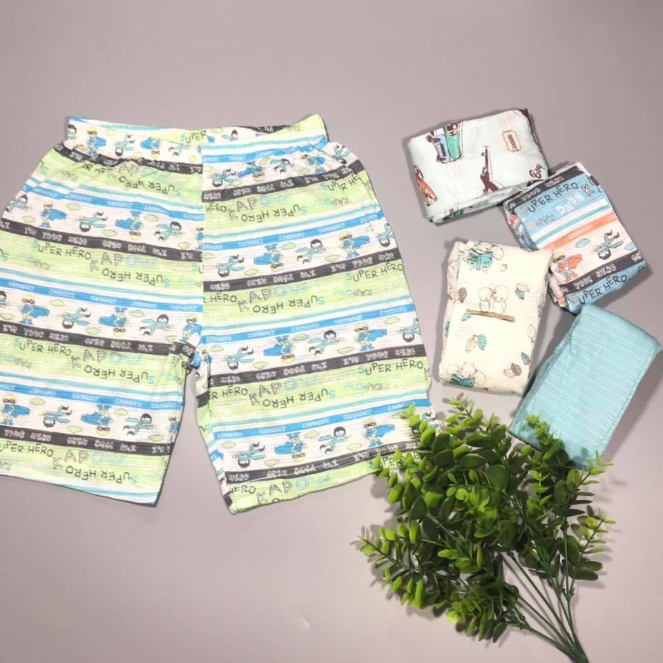 Set 2 Quần lửng cotton giấy hàng xuất hàn giao màu ngẫu nhiên