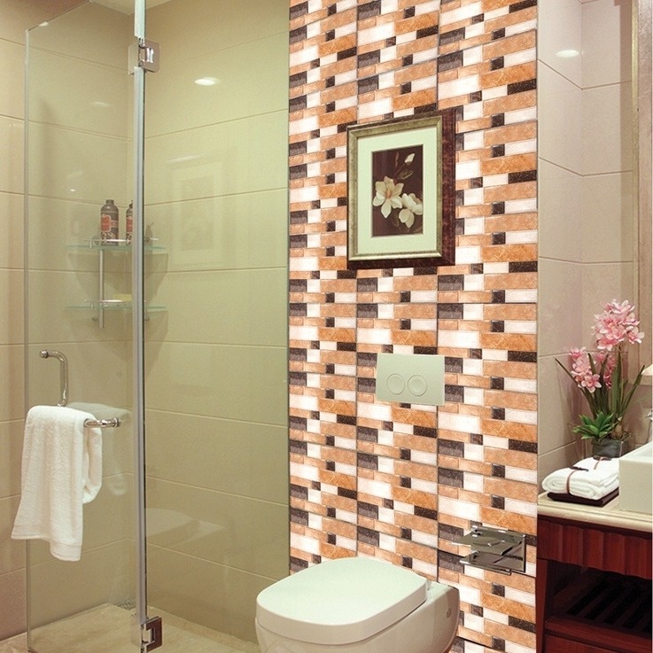 Miếng Dán Tường Giả Gạch Họa Tiết Đá Cẩm Thạch Moroccan Mosaic Chống Thấm Nước Dễ Lắp Đặt Cho Nhà Bếp/Phòng Tắm