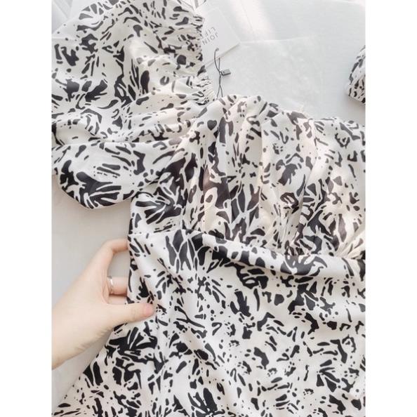 VÁY TRỄ VAI HỌA TIẾT HOA ĐÁ CHO NỮ