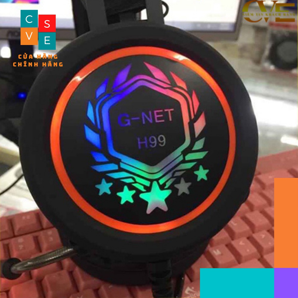 Tai Nghe Headphone Chuyên Gaming Có Dây GNET H99 Cao Cấp - Tai Phone Chụp Tai Led Chính Hãng