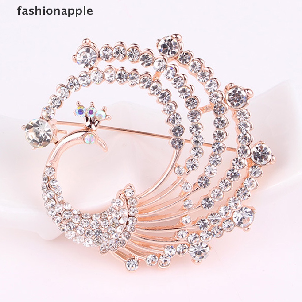 Ghim Cài Áo Hình Chim Công Đính Đá Đáng Yêu