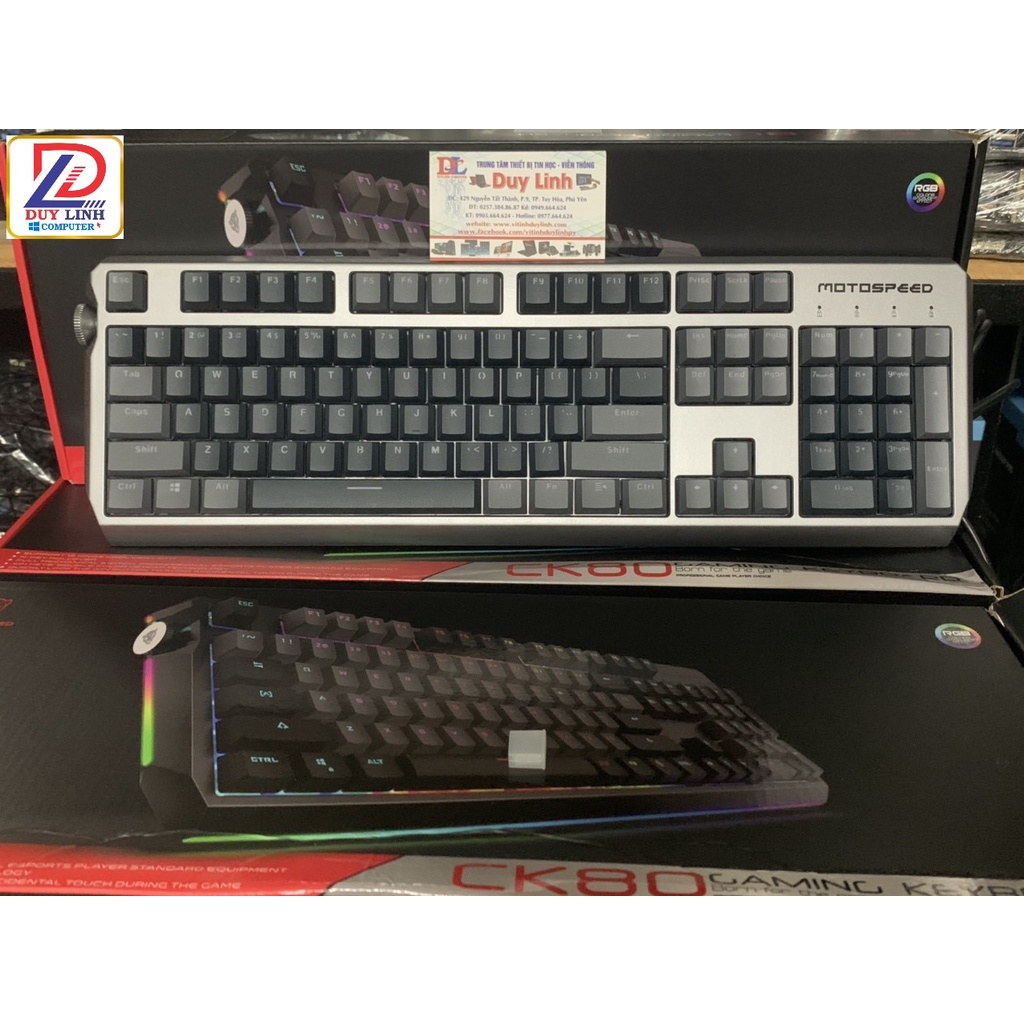 BÀN PHÍM CƠ MOTOSPEED CK80 RGB GAMING NEW CHÍNH HÃNG