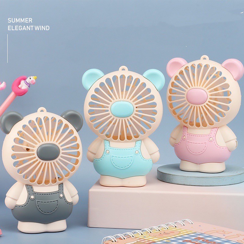 Quạt Cầm Tay Mini Sạc USB Dễ Thương Kitty Gấu Cún Thỏ Nhiều Hình Dễ thương cho người lớn và trẻ em