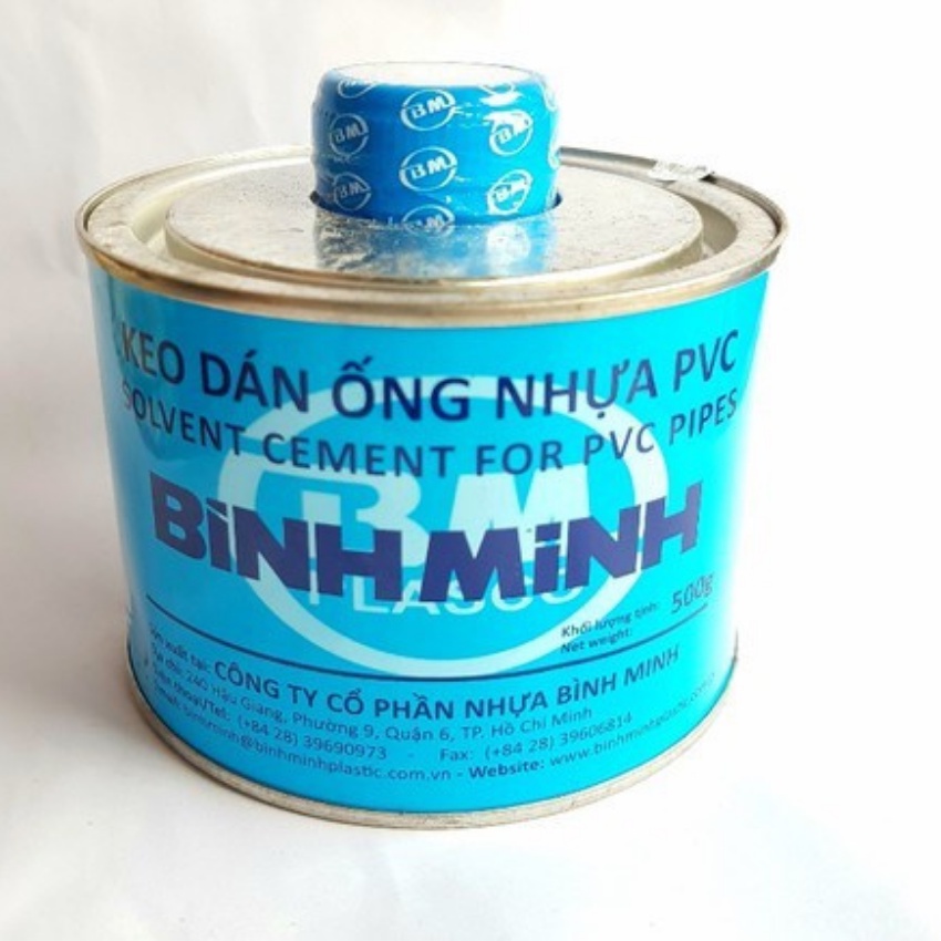 Keo dán ống nước bình minh loại lon 200gr,500gr.