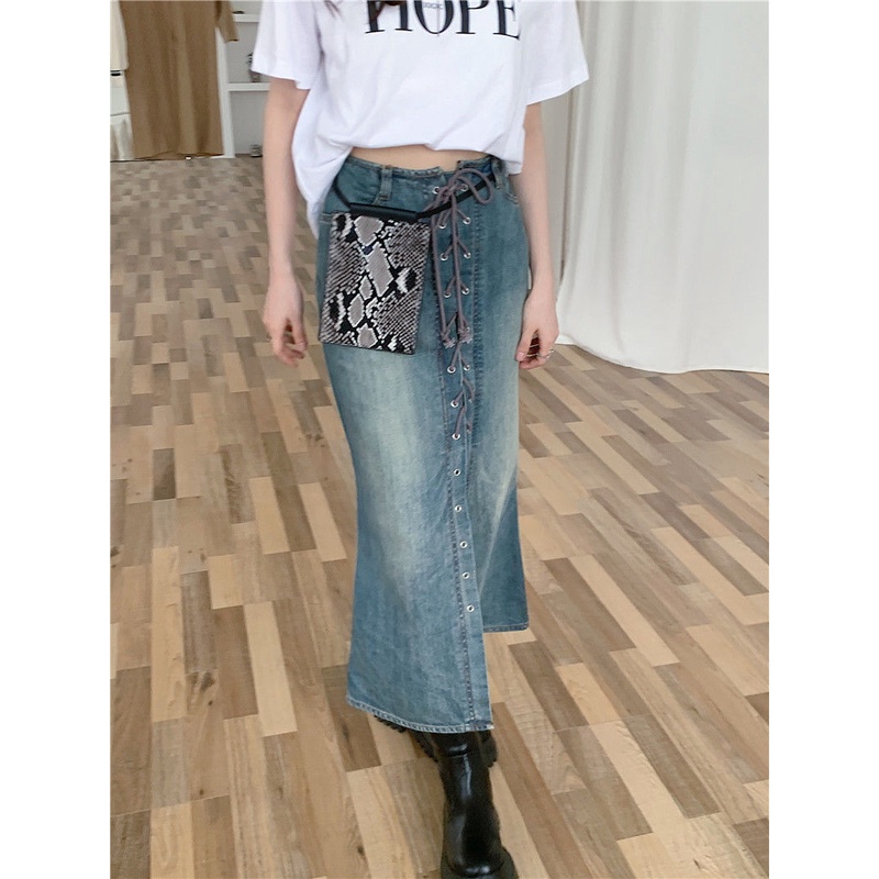 IMAODOU chân váy jean Dài Thời Trang Dành Cho Nữ
