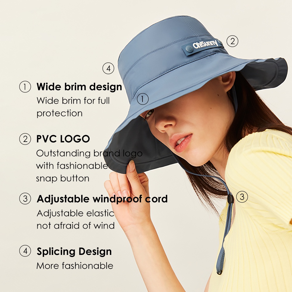 Mũ rộng vành OhSunny chống tia UV UPF 50+ có thể gấp gọn cho nữ