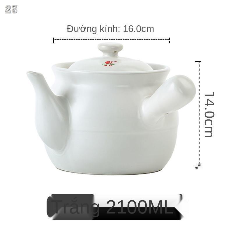 ❏◄28QNồi thuốc Kangshu đun Bắc Y học cổ truyền Hầm gia dụng Mở ngọn lửa trực tiếp Đốt bằng gốm kiểu cũ