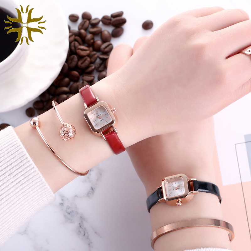 Đồng Hồ Quartz Dây Đeo Da Phong Cách Hàn Quốc Jp3Mz